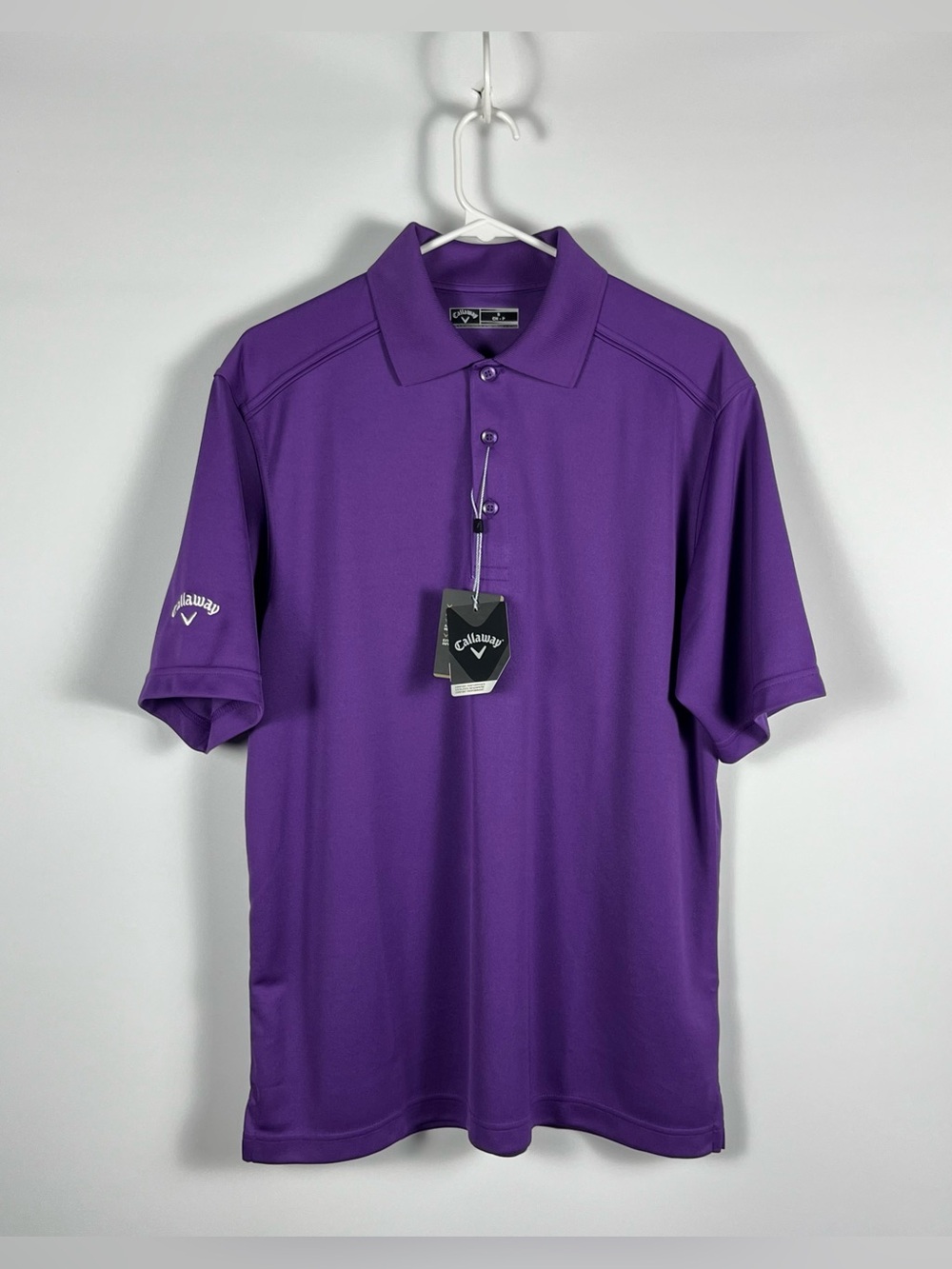 Callaway Men's Solid Purple Golf Polo Shirt Size Small New With Tags